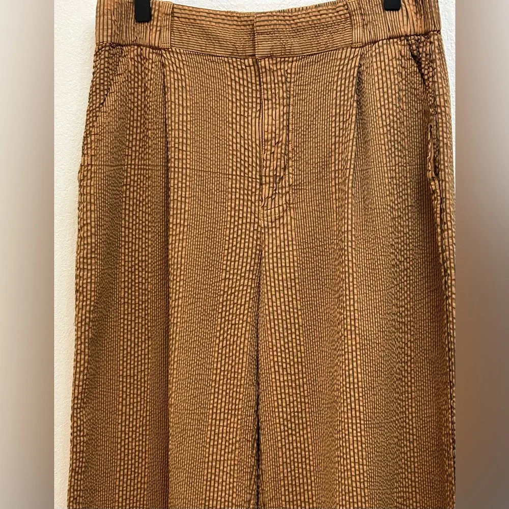 NWT Free People Seersucker Wide Leg Pants Small $138 - Picture 5 of 10